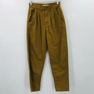 Levi's Pleated Balloon Leg High Rise Pants Khaki Size 25